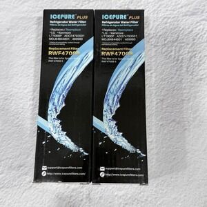IcePure Plus RWF4700B Refrigerator Water Filters Set of 2 New In Box‎